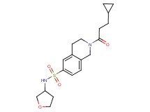 2-(3-cyclopropylpropanoyl)-N-(tetrahydrofuran-3-yl)-1,2,3,4-tetrahydroisoquinoline-6-sulfonamide