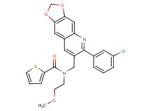 N-{[6-(3-chlorophenyl)[1,3]dioxolo[4,5-g]quinolin-7-yl]methyl}-N-(2-methoxyethyl)-2-thiophenecarboxamide