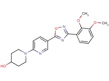 1-{5-[3-(2,3-dimethoxyphenyl)-1,2,4-oxadiazol-5-yl]-2-pyridinyl}-4-piperidinol