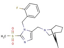 (1R*,5S*)-6-{[1-(2-fluorobenzyl)-2-(methylsulfonyl)-1H-imidazol-5-yl]methyl}-6-azabicyclo[3.2.1]octane