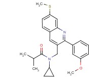 N-cyclopropyl-N-{[2-(3-methoxyphenyl)-7-(methylthio)-3-quinolinyl]methyl}-2-methylpropanamide