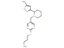2-(butylthio)-5-{[2-(5-methylisoxazol-3-yl)piperidin-1-yl]methyl}pyrimidine