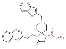 methyl 8-(1H-indol-2-ylmethyl)-1-(2-naphthylmethoxy)-2-oxo-1,8-diazaspiro[4.5]decane-4-carboxylate
