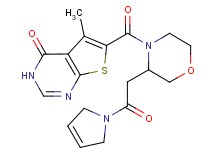 6-({3-[2-(2,5-dihydro-1H-pyrrol-1-yl)-2-oxoethyl]-4-morpholinyl}carbonyl)-5-methylthieno[2,3-d]pyrimidin-4(3H)-one