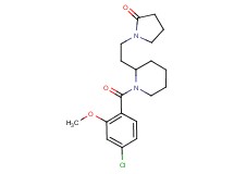1-{2-[1-(4-chloro-2-methoxybenzoyl)-2-piperidinyl]ethyl}-2-pyrrolidinone