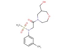 N-{2-[6-(hydroxymethyl)-1,4-oxazepan-4-yl]-2-oxoethyl}-N-(3-methylphenyl)methanesulfonamide