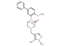 (1S*,4S*)-5-[(1,5-dimethyl-1H-pyrazol-4-yl)methyl]-2-(4-methoxy-3-biphenylyl)-2,5-diazabicyclo[2.2.1]heptan-3-one