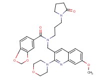 N-{[7-methoxy-2-(4-morpholinyl)-3-quinolinyl]methyl}-N-[3-(2-oxo-1-pyrrolidinyl)propyl]-1,3-benzodioxole-5-carboxamide