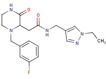 N-[(1-ethyl-1H-pyrazol-4-yl)methyl]-2-[1-(3-fluorobenzyl)-3-oxo-2-piperazinyl]acetamide