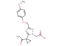 {5-[1-(aminocarbonyl)cyclopropyl]-3-[(4-methoxyphenoxy)methyl]-1H-1,2,4-triazol-1-yl}acetic acid