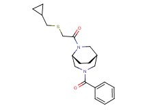 (1S*,5R*)-3-benzoyl-6-{[(cyclopropylmethyl)thio]acetyl}-3,6-diazabicyclo[3.2.2]nonane