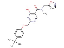 2-[(4-tert-butylphenoxy)methyl]-4-hydroxy-N-(isoxazol-5-ylmethyl)-N-methylpyrimidine-5-carboxamide