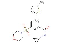 N-cyclopropyl-3-(5-methyl-2-thienyl)-5-(4-morpholinylsulfonyl)benzamide