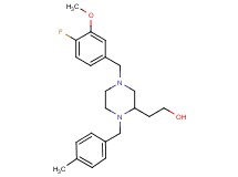 2-[4-(4-fluoro-3-methoxybenzyl)-1-(4-methylbenzyl)-2-piperazinyl]ethanol