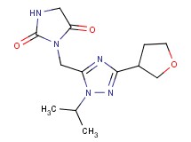 3-{[1-isopropyl-3-(tetrahydrofuran-3-yl)-1H-1,2,4-triazol-5-yl]methyl}imidazolidine-2,4-dione