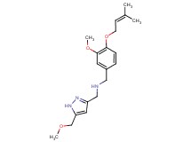 1-{3-methoxy-4-[(3-methylbut-2-en-1-yl)oxy]phenyl}-N-{[5-(methoxymethyl)-1H-pyrazol-3-yl]methyl}methanamine
