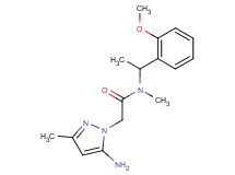 2-(5-amino-3-methyl-1H-pyrazol-1-yl)-N-[1-(2-methoxyphenyl)ethyl]-N-methylacetamide