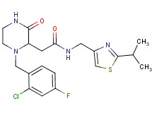 2-[1-(2-chloro-4-fluorobenzyl)-3-oxo-2-piperazinyl]-N-[(2-isopropyl-1,3-thiazol-4-yl)methyl]acetamide