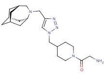 {2-[4-({4-[rel-(1R,3s,6r,8S)-4-azatricyclo[4.3.1.1~3,8~]undec-4-ylmethyl]-1H-1,2,3-triazol-1-yl}methyl)-1-piperidinyl]-2-oxoethyl}amine bis(trifluoroacetate)