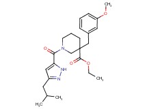 ethyl 1-[(3-isobutyl-1H-pyrazol-5-yl)carbonyl]-3-(3-methoxybenzyl)-3-piperidinecarboxylate