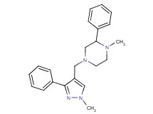 1-methyl-4-[(1-methyl-3-phenyl-1H-pyrazol-4-yl)methyl]-2-phenylpiperazine