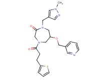 1-[(1-methyl-1H-pyrazol-4-yl)methyl]-6-(3-pyridinylmethoxy)-4-[3-(2-thienyl)propanoyl]-1,4-diazepan-2-one