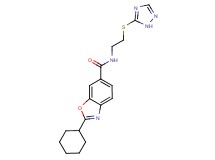 2-cyclohexyl-N-[2-(1H-1,2,4-triazol-5-ylthio)ethyl]-1,3-benzoxazole-6-carboxamide