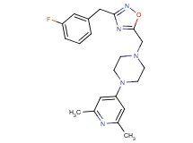 1-(2,6-dimethyl-4-pyridinyl)-4-{[3-(3-fluorobenzyl)-1,2,4-oxadiazol-5-yl]methyl}piperazine