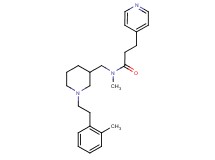 N-methyl-N-({1-[2-(2-methylphenyl)ethyl]-3-piperidinyl}methyl)-3-(4-pyridinyl)propanamide
