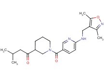 1-{1-[(6-{[(3,5-dimethylisoxazol-4-yl)methyl]amino}pyridin-3-yl)carbonyl]piperidin-3-yl}-3-methylbutan-1-one