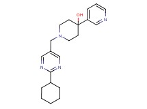 1-[(2-cyclohexylpyrimidin-5-yl)methyl]-4-pyridin-3-ylpiperidin-4-ol
