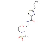 N-{[4-(methylsulfonyl)-2-morpholinyl]methyl}-2-propyl-1,3-thiazole-4-carboxamide