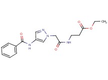 ethyl N-{[4-(benzoylamino)-1H-pyrazol-1-yl]acetyl}-beta-alaninate