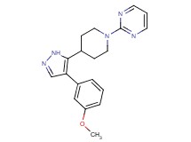 2-{4-[4-(3-methoxyphenyl)-1H-pyrazol-5-yl]piperidin-1-yl}pyrimidine