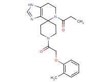 1'-[(2-methylphenoxy)acetyl]-5-propionyl-1,5,6,7-tetrahydrospiro[imidazo[4,5-c]pyridine-4,4'-piperidine]