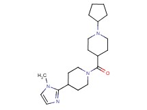 1-cyclopentyl-4-{[4-(1-methyl-1H-imidazol-2-yl)piperidin-1-yl]carbonyl}piperidine