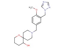 9-[4-methoxy-3-(1H-1,2,4-triazol-1-ylmethyl)benzyl]-1-oxa-9-azaspiro[5.5]undecan-5-ol