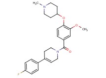 4-(4-fluorophenyl)-1-{3-methoxy-4-[(1-methyl-4-piperidinyl)oxy]benzoyl}-1,2,3,6-tetrahydropyridine