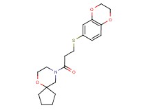 9-[3-(2,3-dihydro-1,4-benzodioxin-6-ylthio)propanoyl]-6-oxa-9-azaspiro[4.5]decane