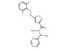 5-[(2,6-difluorophenoxy)methyl]-N-methyl-N-[1-(4-pyrimidinyl)ethyl]-3-isoxazolecarboxamide