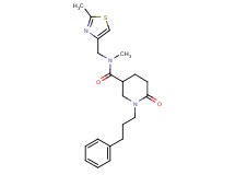 N-methyl-N-[(2-methyl-1,3-thiazol-4-yl)methyl]-6-oxo-1-(3-phenylpropyl)-3-piperidinecarboxamide