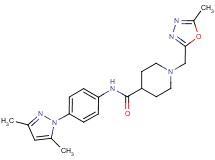 N-[4-(3,5-dimethyl-1H-pyrazol-1-yl)phenyl]-1-[(5-methyl-1,3,4-oxadiazol-2-yl)methyl]piperidine-4-carboxamide