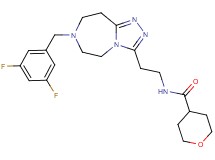 N-{2-[7-(3,5-difluorobenzyl)-6,7,8,9-tetrahydro-5H-[1,2,4]triazolo[4,3-d][1,4]diazepin-3-yl]ethyl}tetrahydro-2H-pyran-4-carboxamide