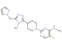 5-fluoro-N-methyl-2-{4-[4-methyl-5-(1H-pyrazol-1-ylmethyl)-4H-1,2,4-triazol-3-yl]piperidin-1-yl}pyrimidin-4-amine