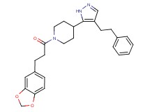 1-[3-(1,3-benzodioxol-5-yl)propanoyl]-4-[4-(2-phenylethyl)-1H-pyrazol-5-yl]piperidine