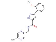 3-(2-methoxyphenyl)-N-[(5-methylpyrazin-2-yl)methyl]-1H-pyrazole-5-carboxamide