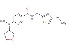 N-[(4-ethyl-1,3-thiazol-2-yl)methyl]-6-[methyl(tetrahydro-3-furanyl)amino]nicotinamide