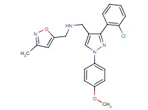 1-[3-(2-chlorophenyl)-1-(4-methoxyphenyl)-1H-pyrazol-4-yl]-N-[(3-methyl-5-isoxazolyl)methyl]methanamine