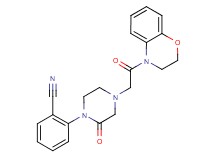 2-{4-[2-(2,3-dihydro-4H-1,4-benzoxazin-4-yl)-2-oxoethyl]-2-oxo-1-piperazinyl}benzonitrile