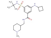 3-[(tert-butylamino)sulfonyl]-5-(cyclobutylamino)-N-[(1-methyl-3-piperidinyl)methyl]benzamide